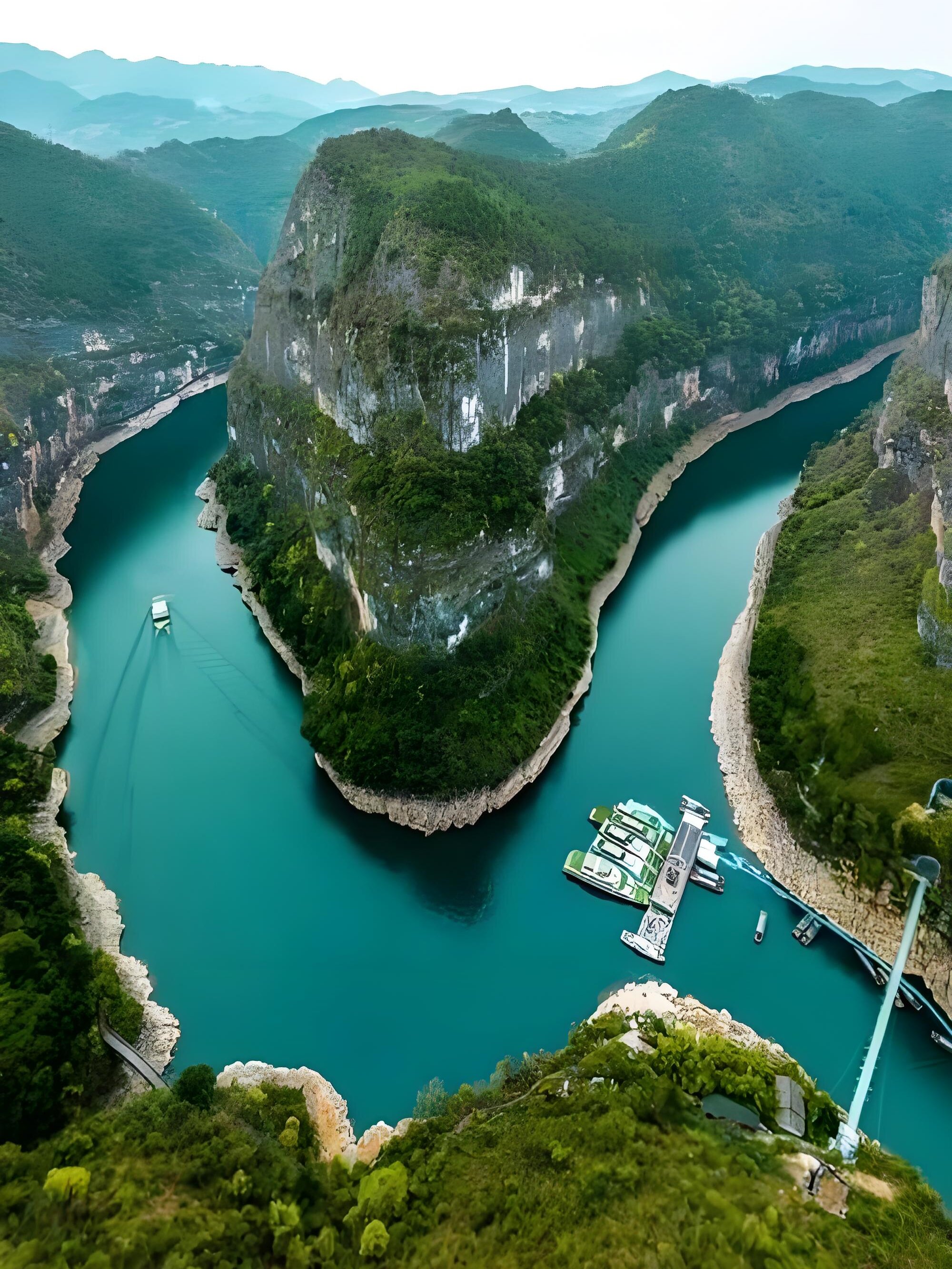 三峡游轮旅游景点实拍